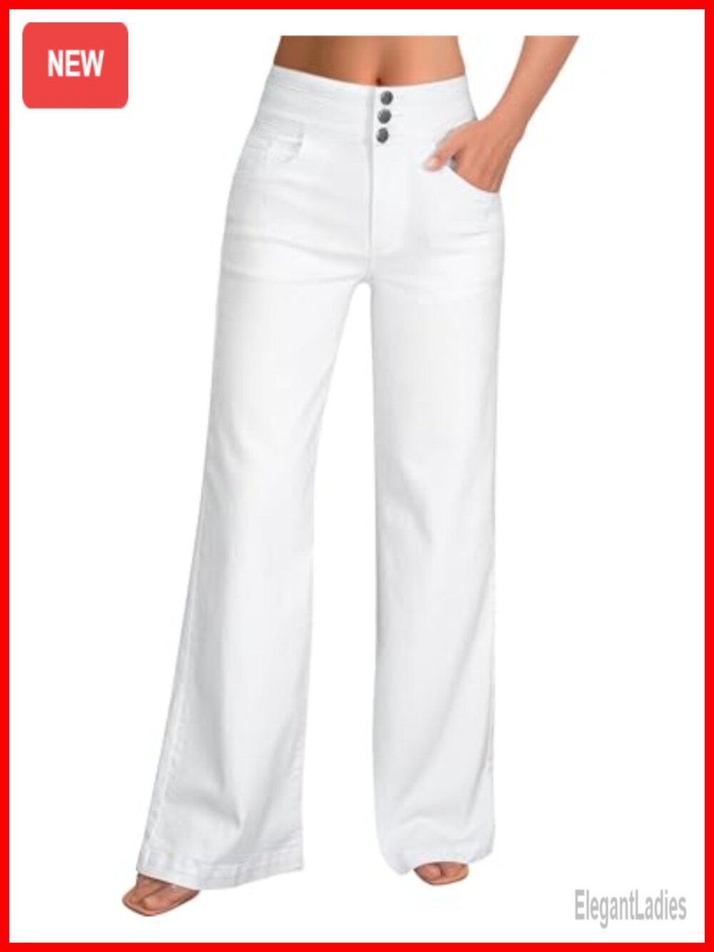 High Waisted Stretch Baggy Wide Leg Jeans for Women